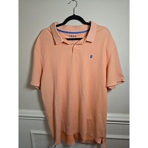 IZOD Polo Shirt Men's XXL Coral Short Sleeve Casual Stretch‎ Performance Golf
